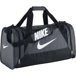 NIKE Sporttasche Brasilia 6 Medium Duffel, Flint Grey/Black/White, 61 x 32.5 x 30 cm, 60 Liter, BA4829-400 - 1